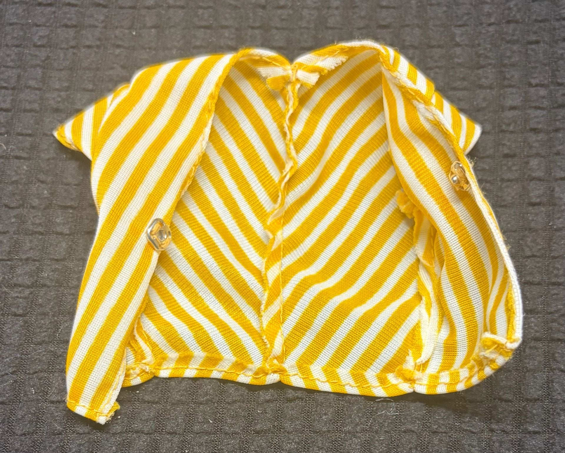 Vintage 80s Ken Yellow/White Striped Pajamas 2