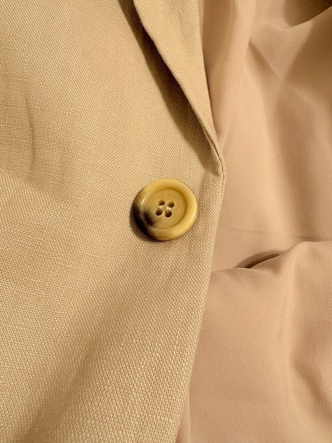 Naked Wardrobe Tan Linen Blazer Jacket 3