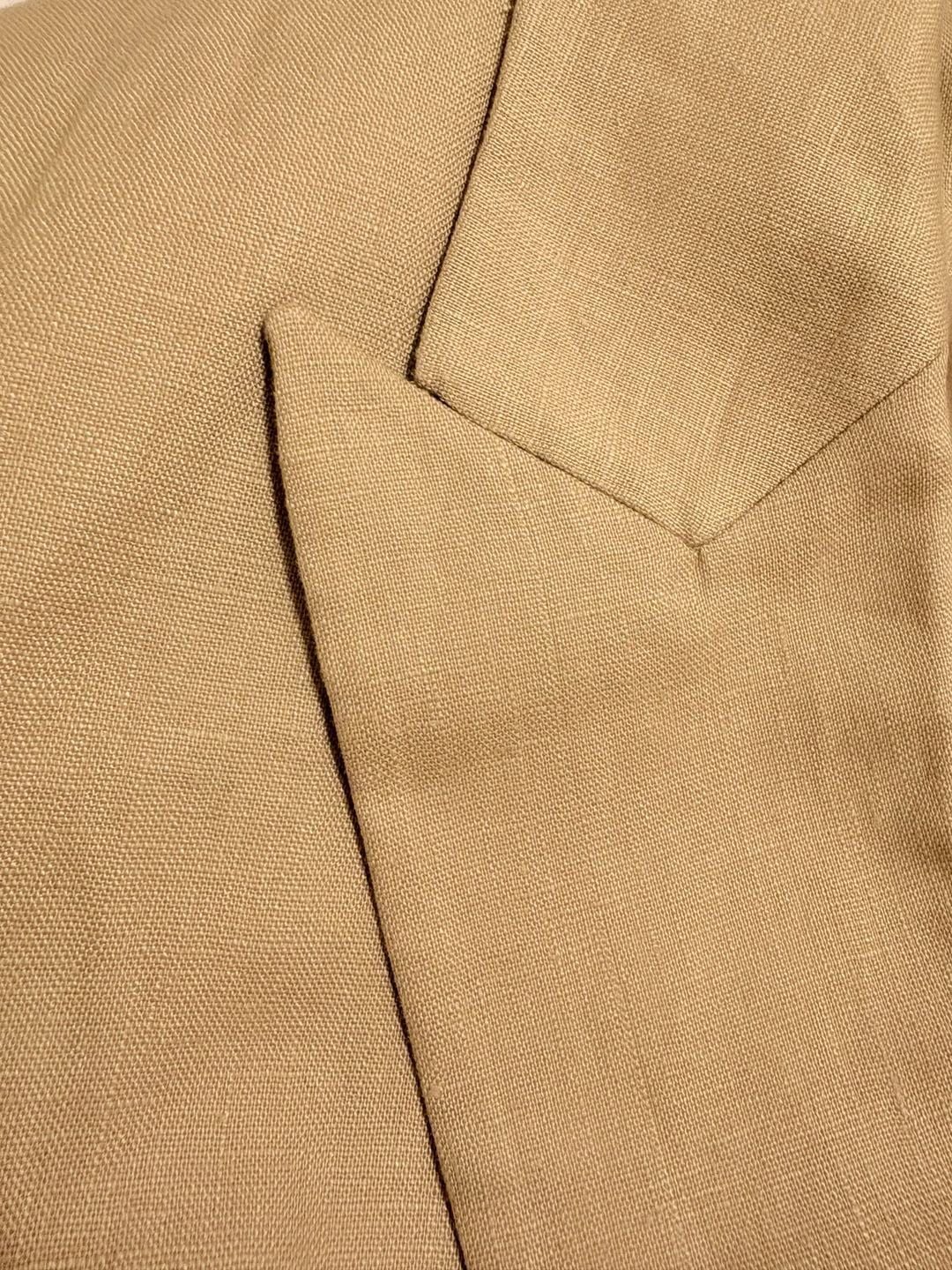 Naked Wardrobe Tan Linen Blazer Jacket 9