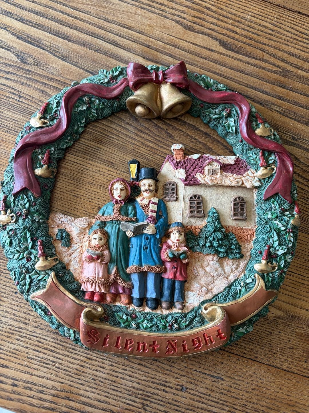 Windsor Collection Silent Night Christmas Wreath Wall Plaque 1