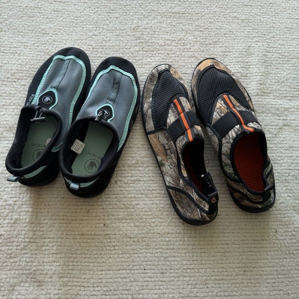 Lot of 2 Pairs Water Shoes 