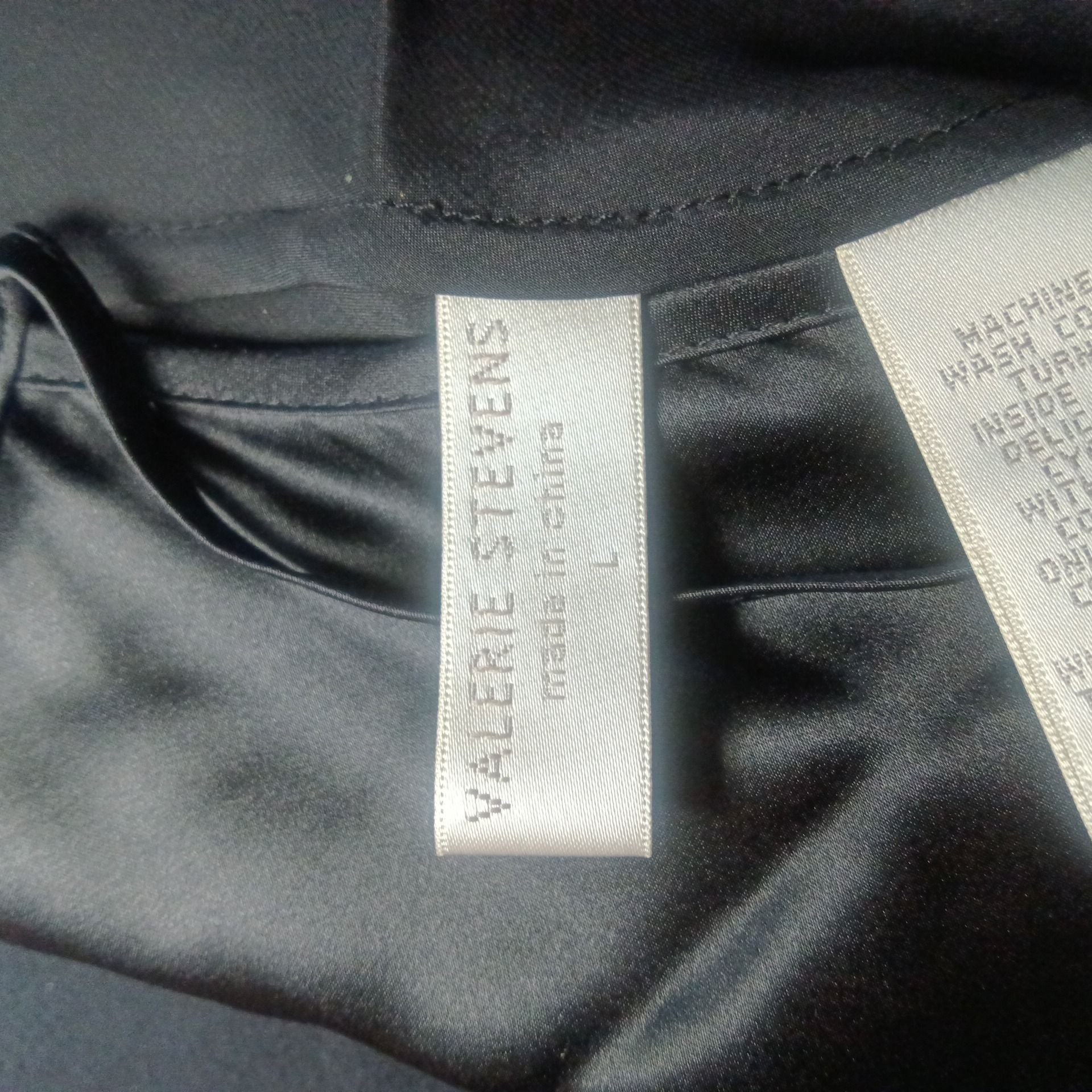 Valerie Stevens Black Satin Slip Dress Size L 8