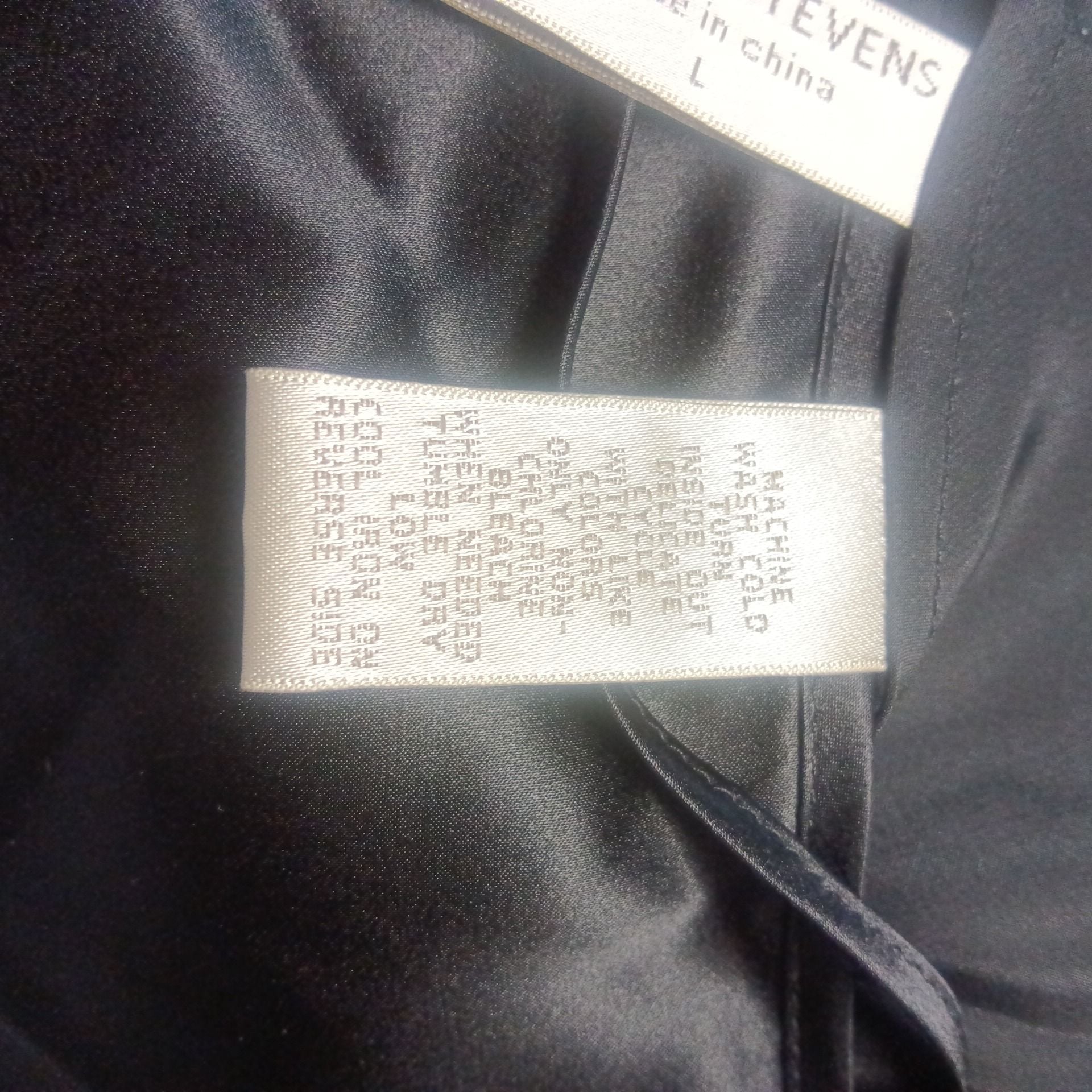 Valerie Stevens Black Satin Slip Dress Size L 9