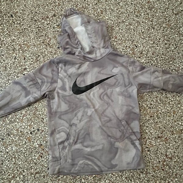 Nike Therma-FIT Swoosh Performance Hoodie Gray Marble Print