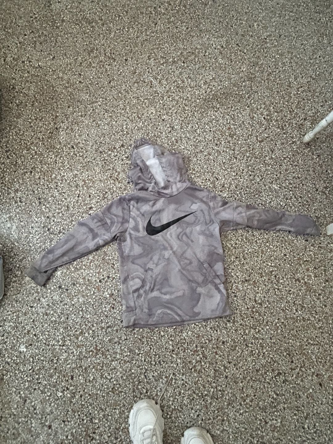 Nike Therma-FIT Swoosh Performance Hoodie Gray Marble Print 5