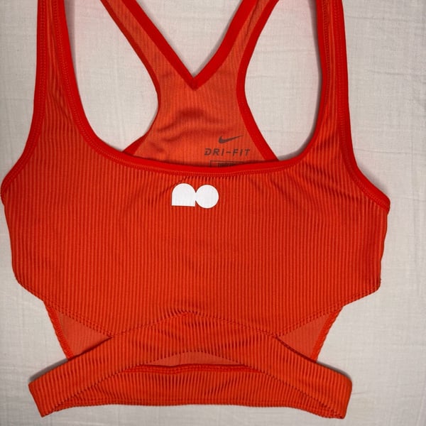 Nike Womans Naomi Osaka Court Tennis Crop Top Orange Sz xs. pickleball
