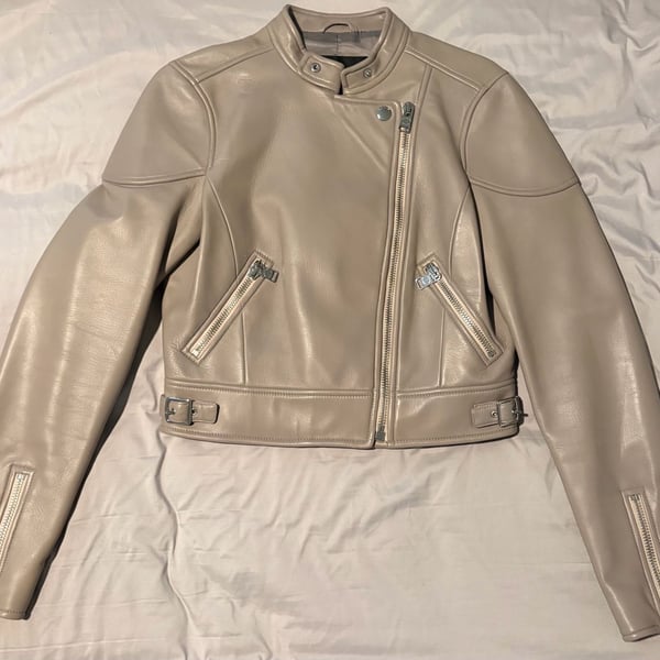 Coach New York Women's Leather Moto Jacket Size S
