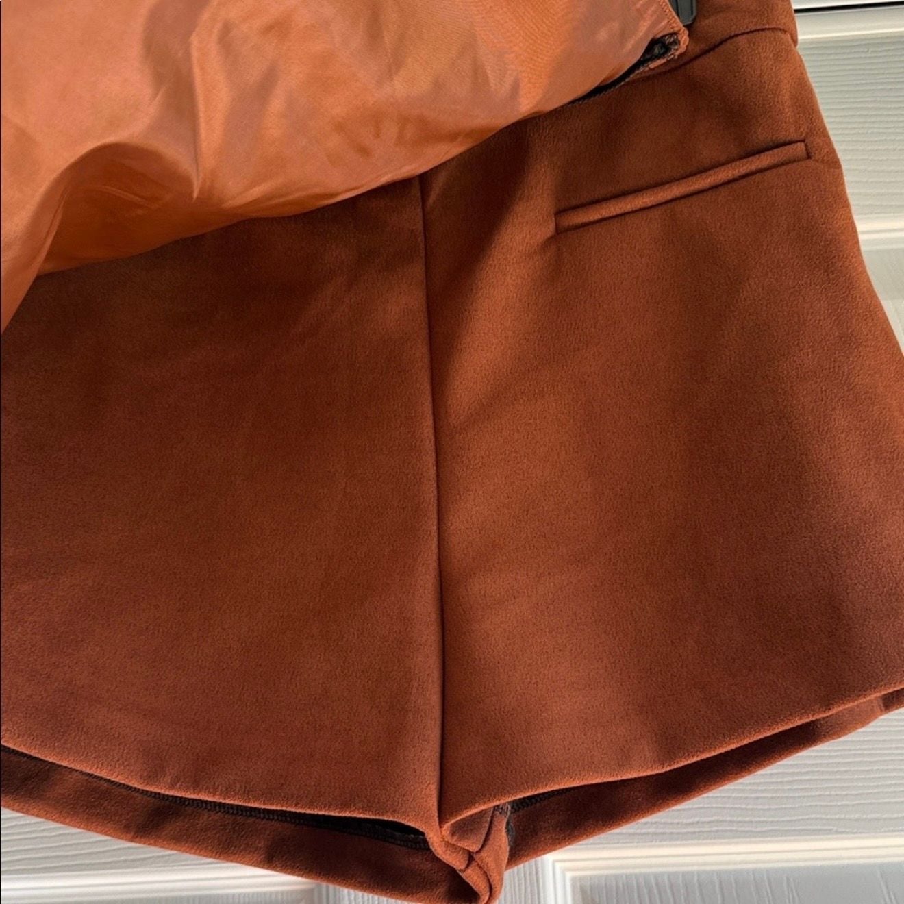 All in Favor Faux Suede Mini Wrap Skirt Juniors Medium 7