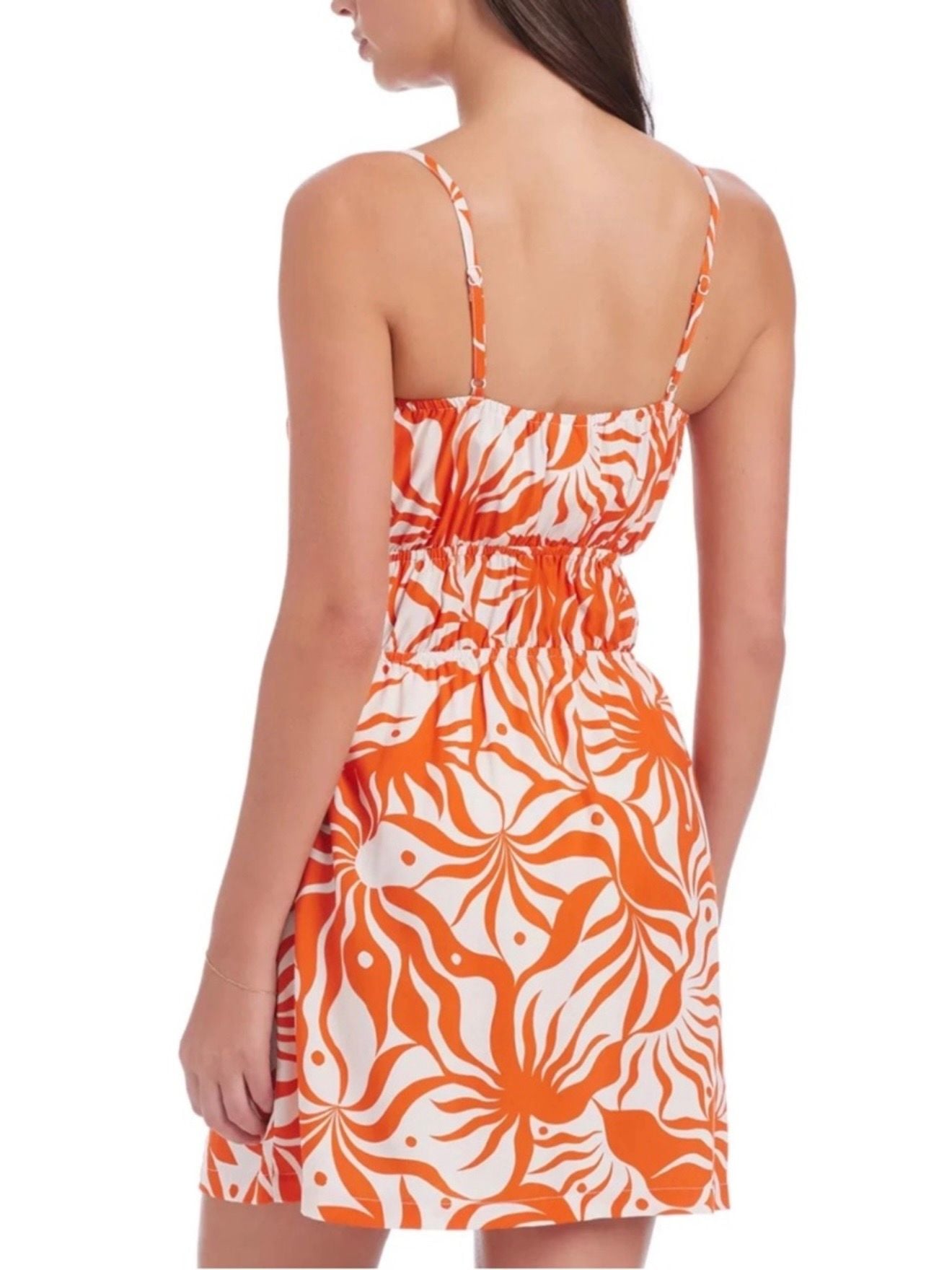 Sanctuary Coral and White Printed Sundress 6