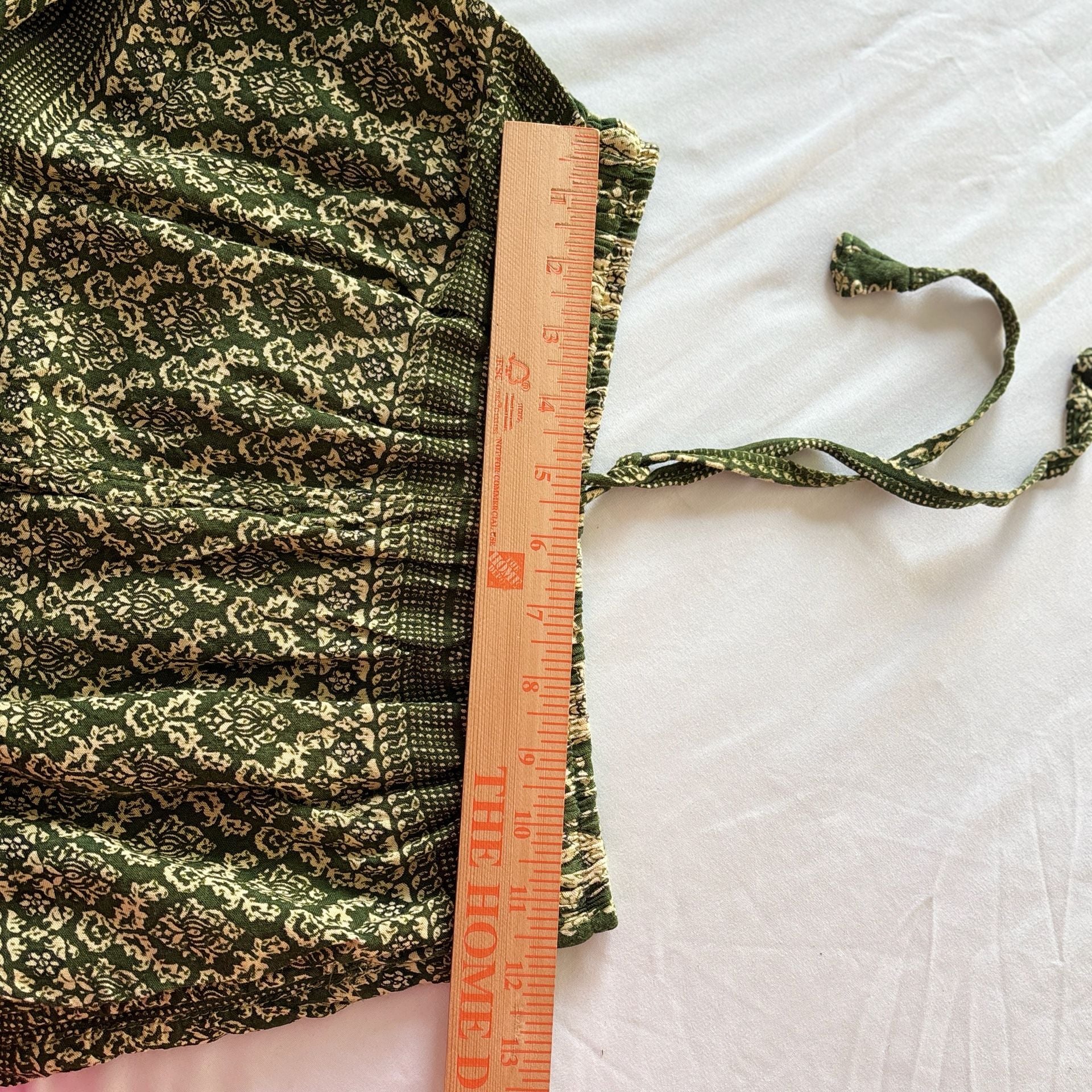 The Elephant Temple Boho Elephant Print Green Harem Pants 11