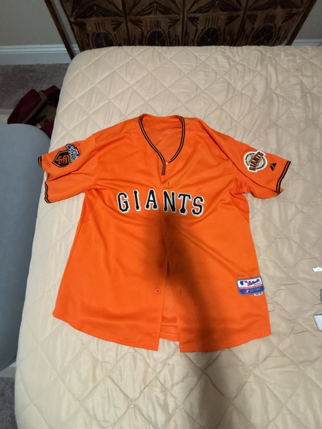 Majestic San Francisco Giants 2010 World Series Champions Jersey Size 50 2