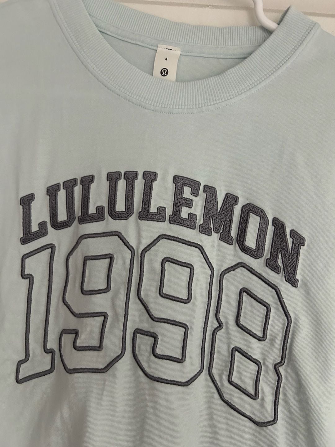 Lululemon Relaxed-Fit Cotton Jersey T-Shirt 1998 Graphic Mint Breeze Size 4 3