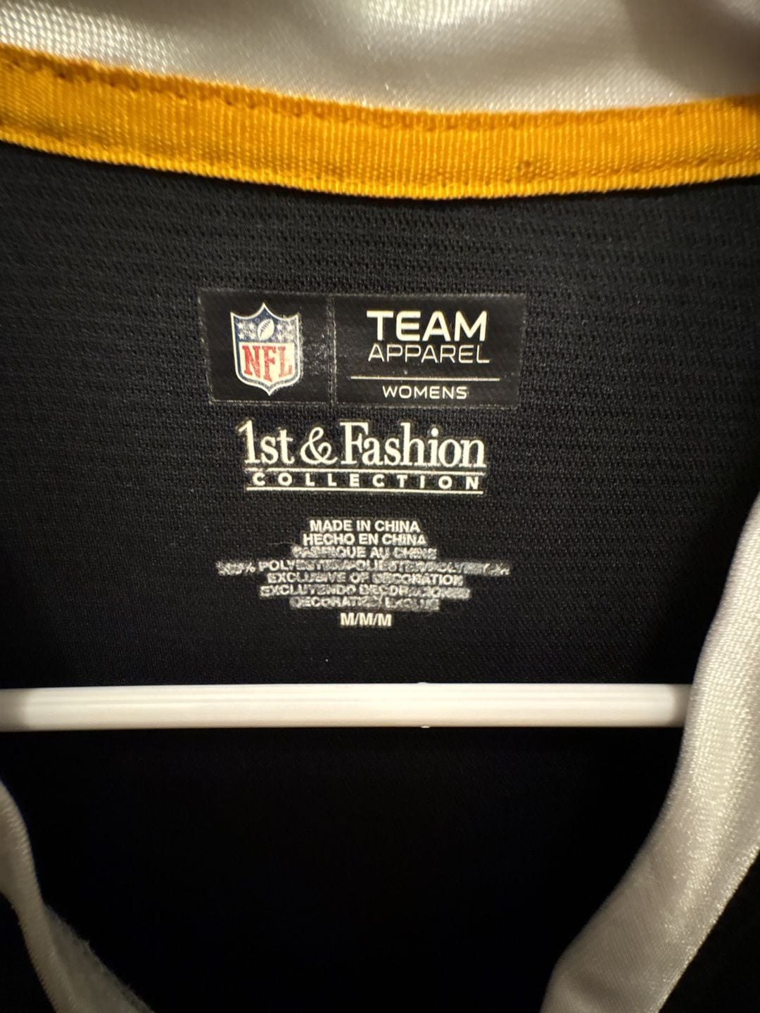 NFL Pittsburgh Steelers Women's Lace-Up Sequin Jersey Size M 2