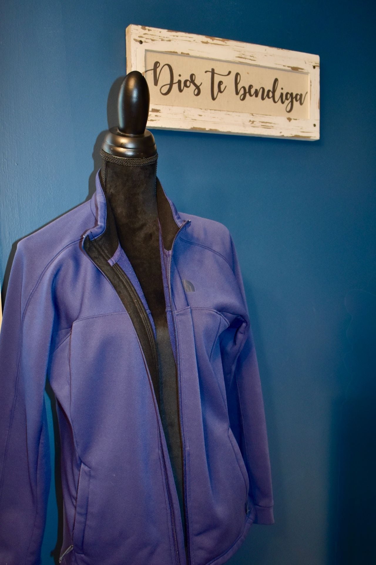 The North Face Women's Full Zip Softshell Jacket Blue Size Large 3