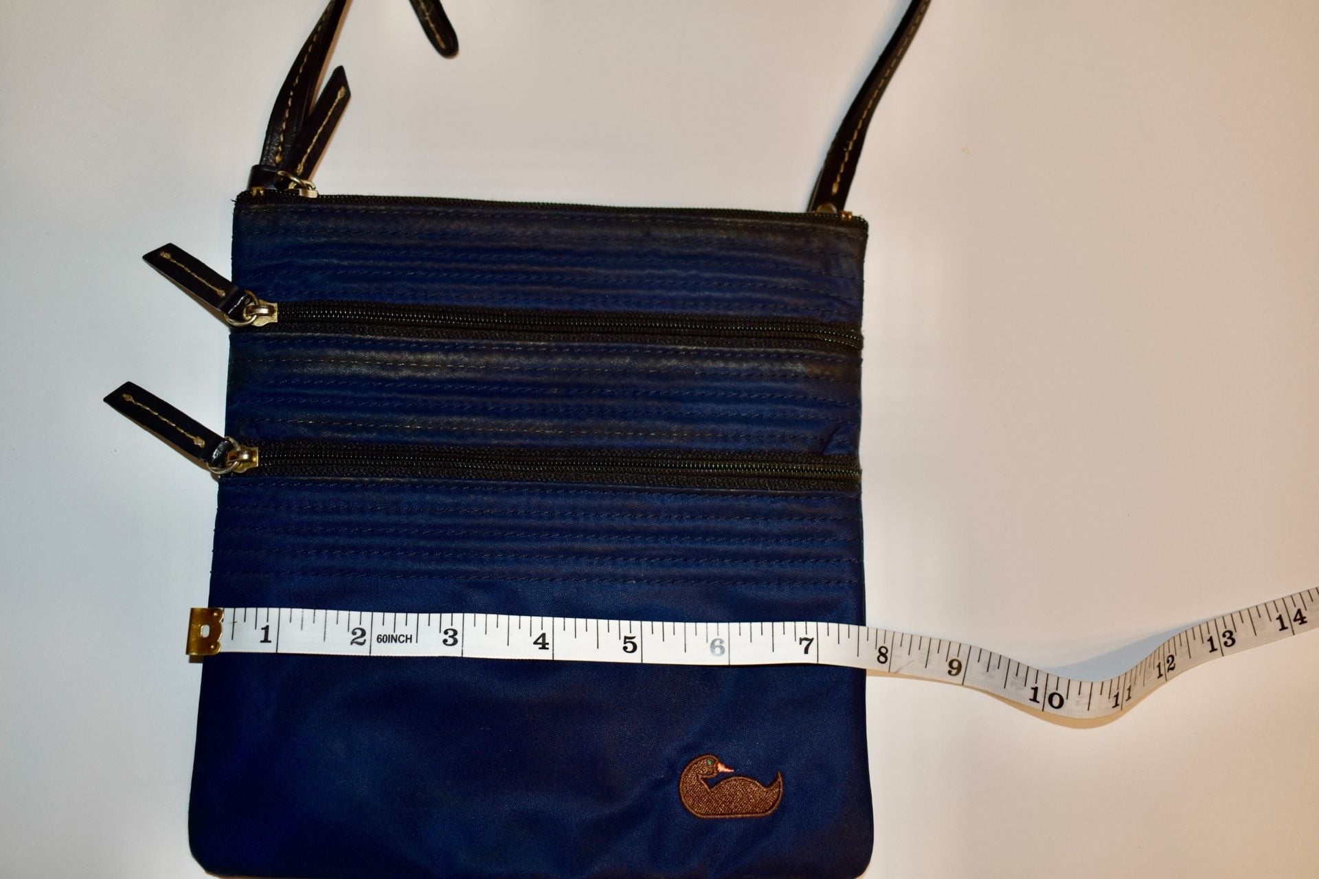 Dooney & Bourke Nylon Triple Zip Crossbody Bag Navy Blue 4