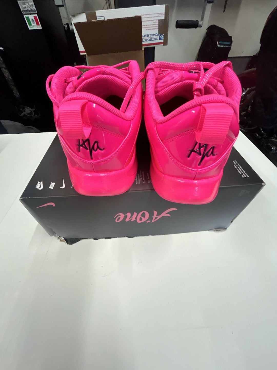 Nike A'One ASW (GS) Hyper Pink/Black Basketball Shoes Size 7Y 3