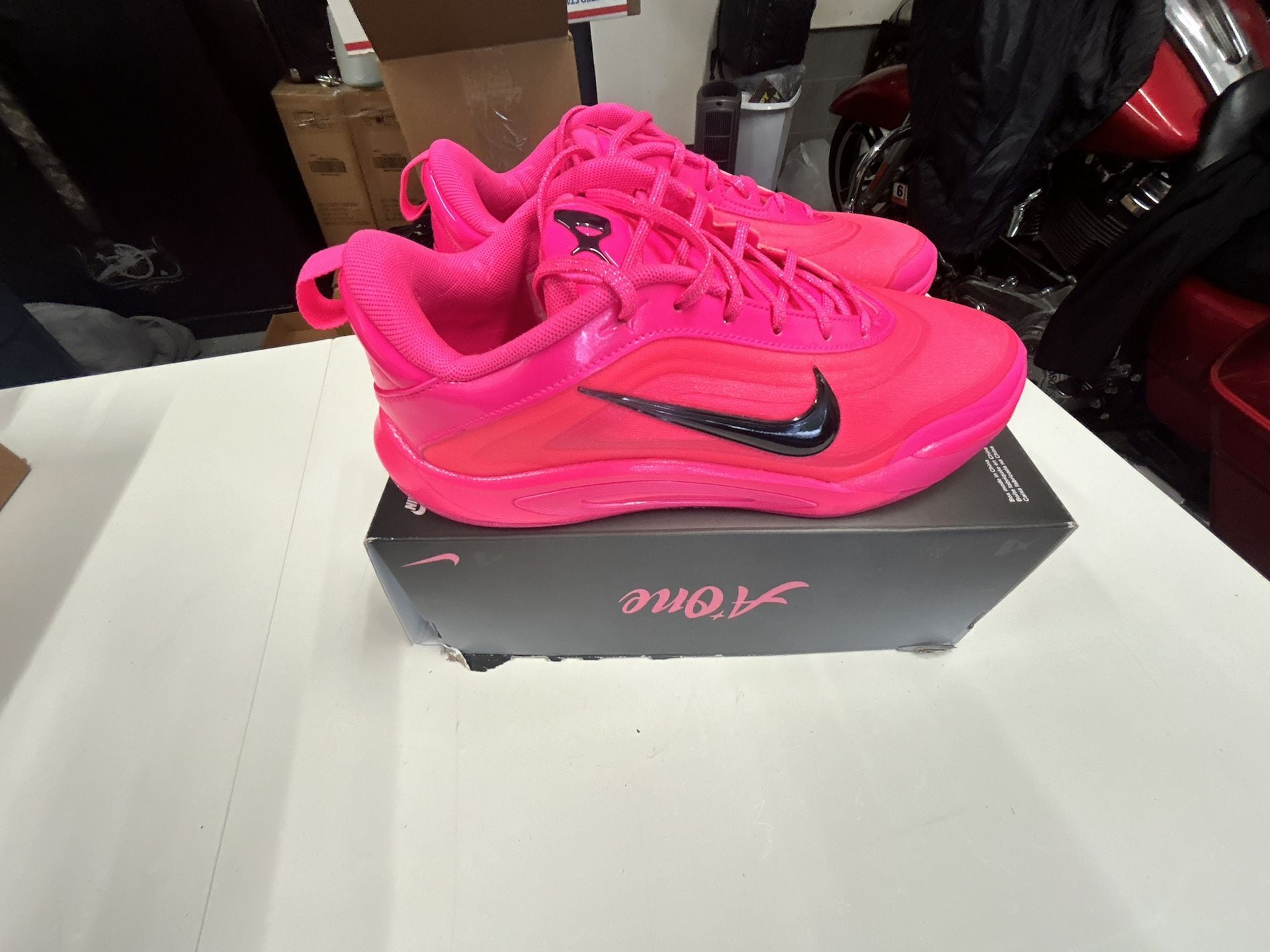 Nike A'One ASW (GS) Hyper Pink/Black Basketball Shoes Size 7Y 5