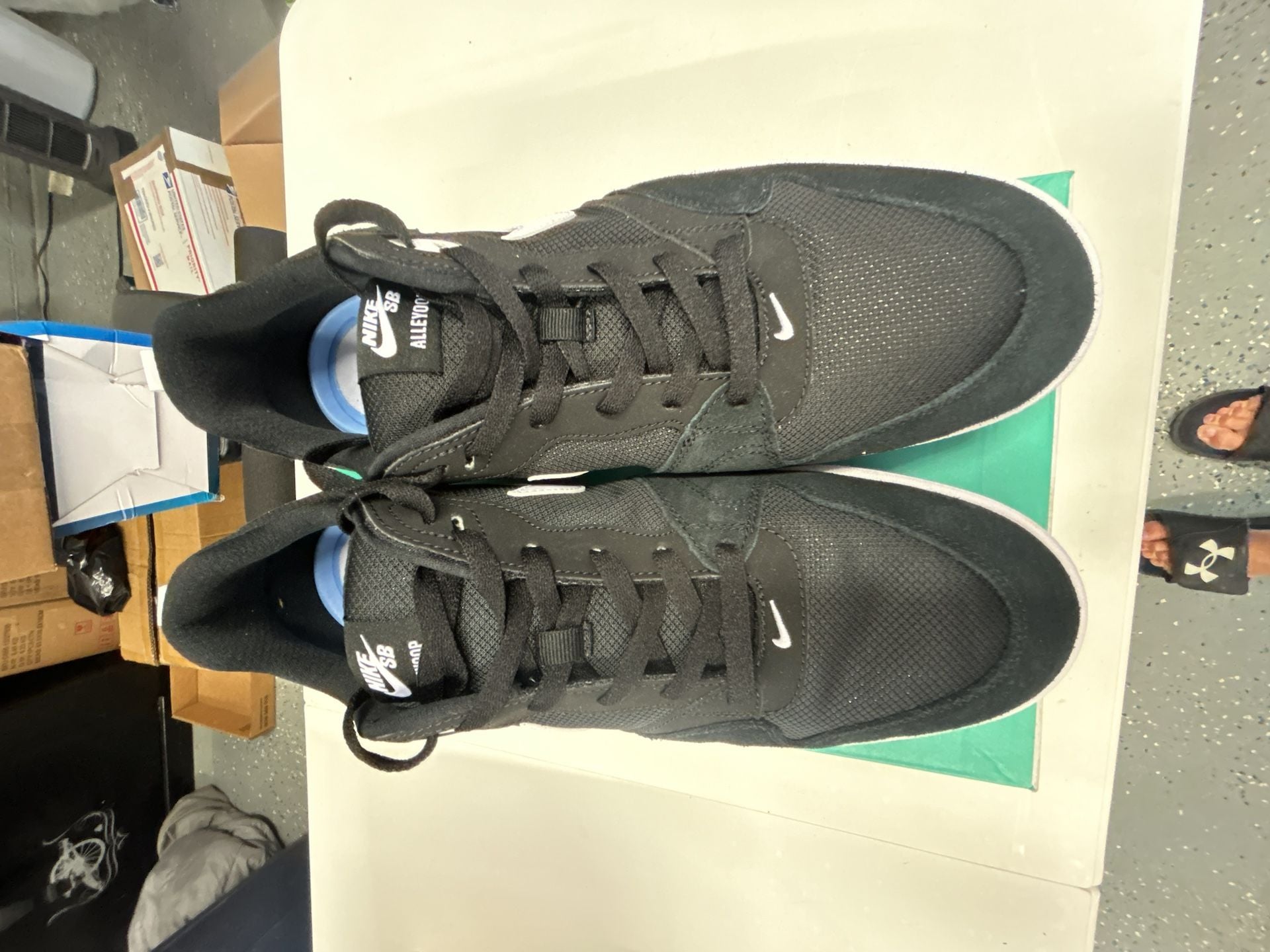 Nike SB Alleyoop Skate Shoes Black/White Size 13 2
