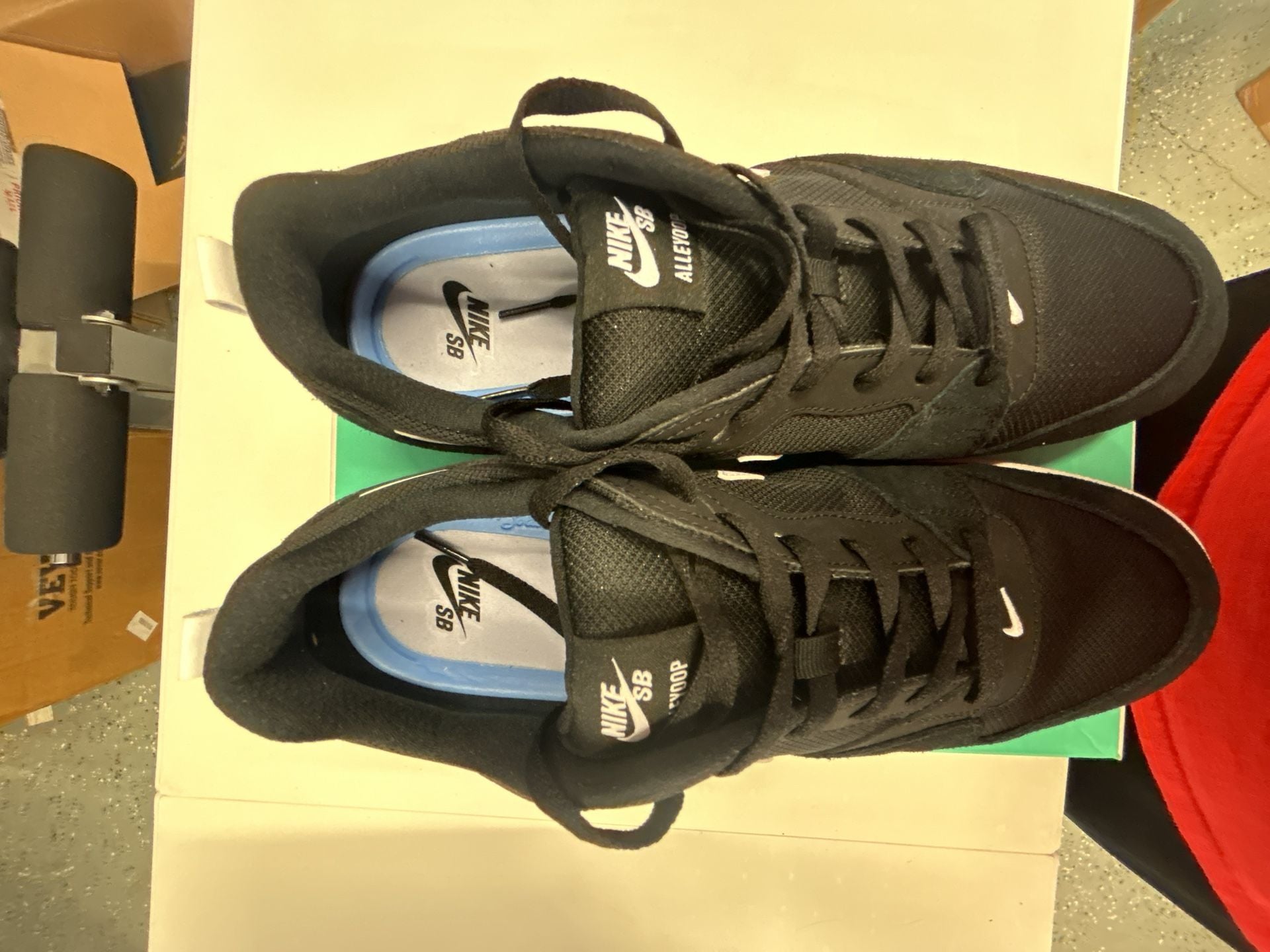 Nike SB Alleyoop Skate Shoes Black/White Size 13 4