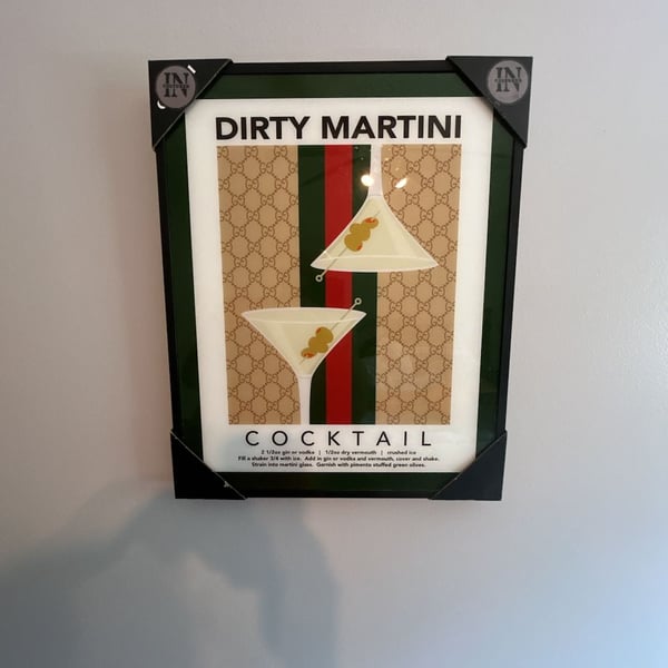 Cultured In Dirty Martini Cocktail Framed Wall Art