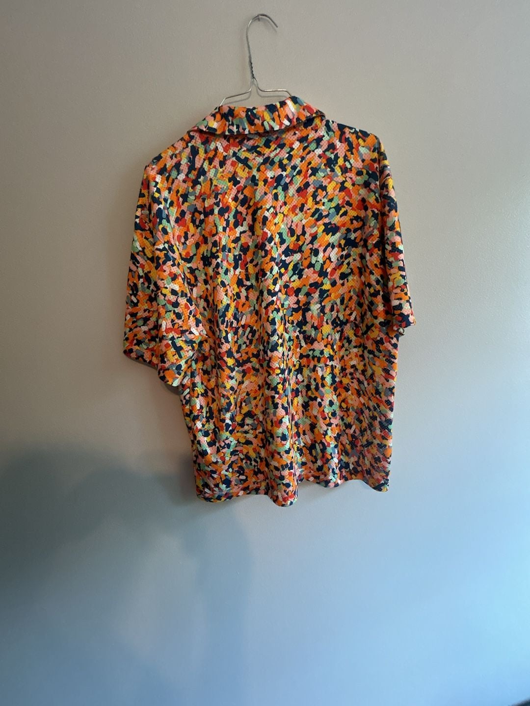 Jordan Brand All-Over Print Mesh Button-Down Shirt Size M 6