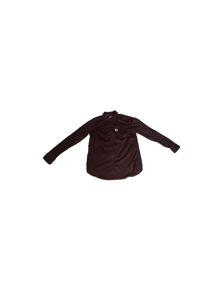 Carhartt Force Relaxed Fit Long Sleeve Button Down Shirt Plum Size M (8/10) 2