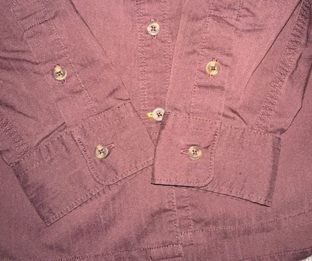 Carhartt Force Relaxed Fit Long Sleeve Button Down Shirt Plum Size M (8/10) 7