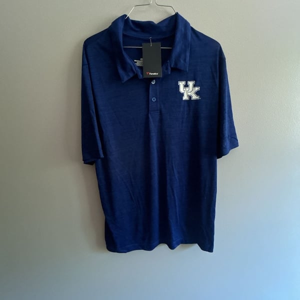 Fanatics University of Kentucky Wildcats Polo Shirt Size Large