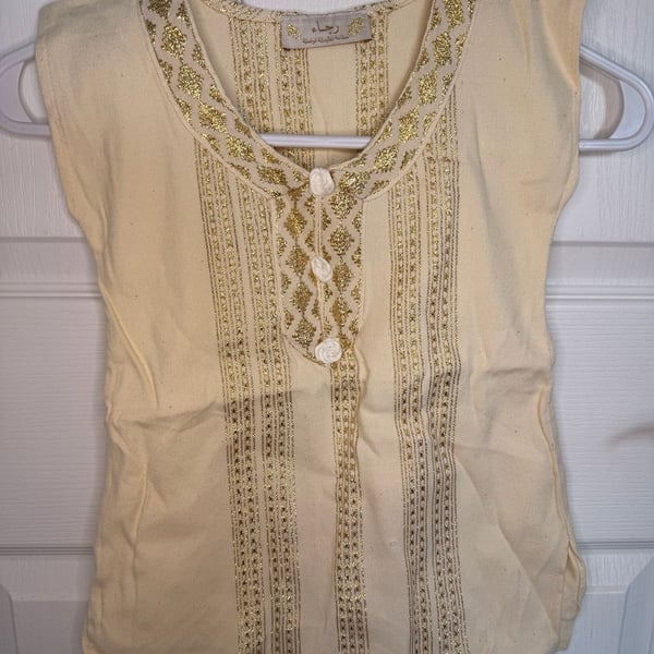 Traditional Tunisian Rajaa 3-Piece Set with Vest, Tunic, and Pants