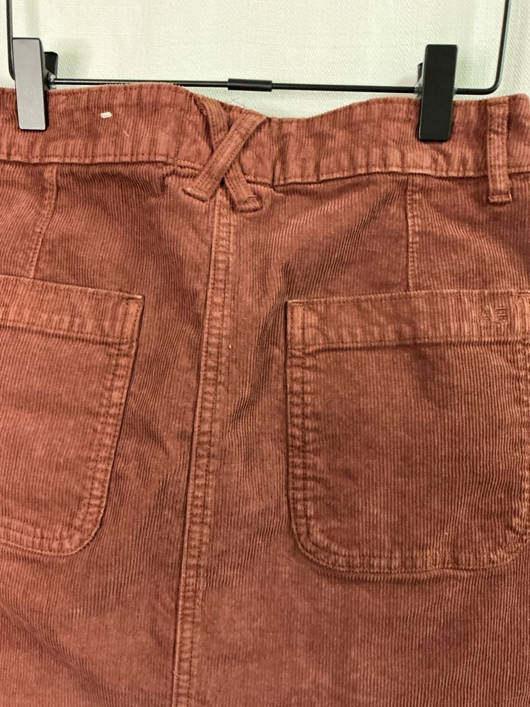 American Eagle Corduroy Button-Front Mini Skirt Rust Brown 5