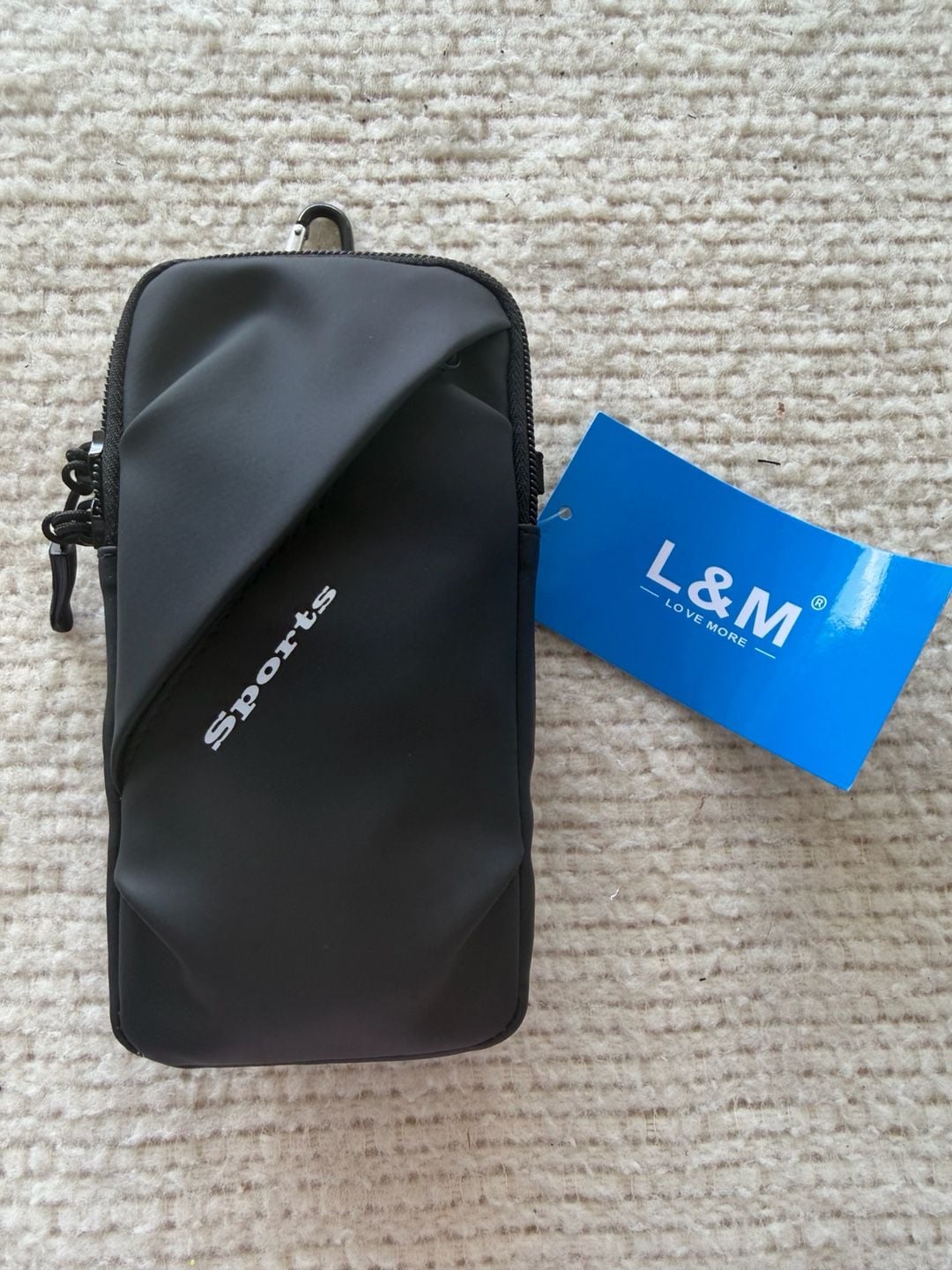 L&M Sports Waterproof Running Armband Phone Pouch with Crossbody Strap 2