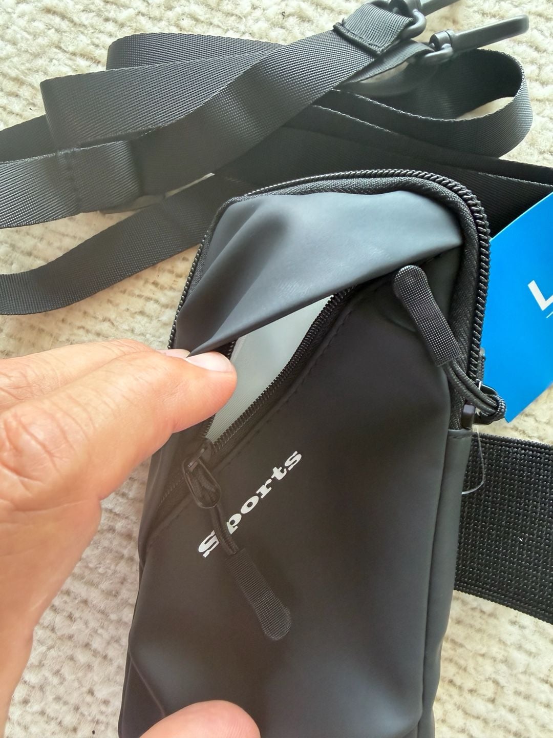 L&M Sports Waterproof Running Armband Phone Pouch with Crossbody Strap 7