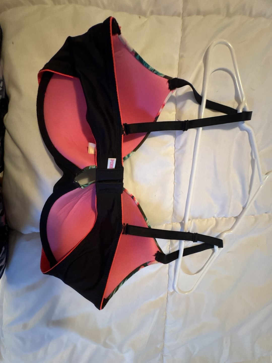Victoria's Secret PINK Wear Everywhere Push-Up Bra 34D Tropical Floral Camo 4