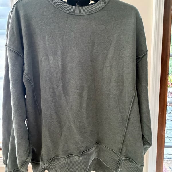 Aerie Go-To Seam-Detail Over-Sized Crewneck Sweatshirt