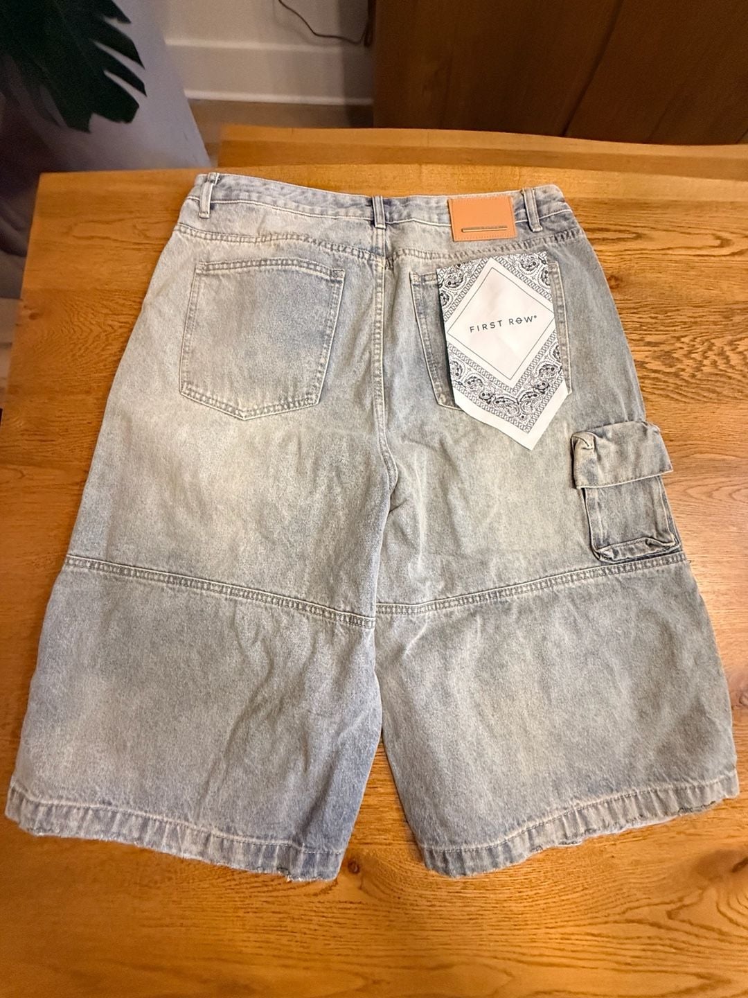 First Row Patches Multi Cargo Denim Jorts 3