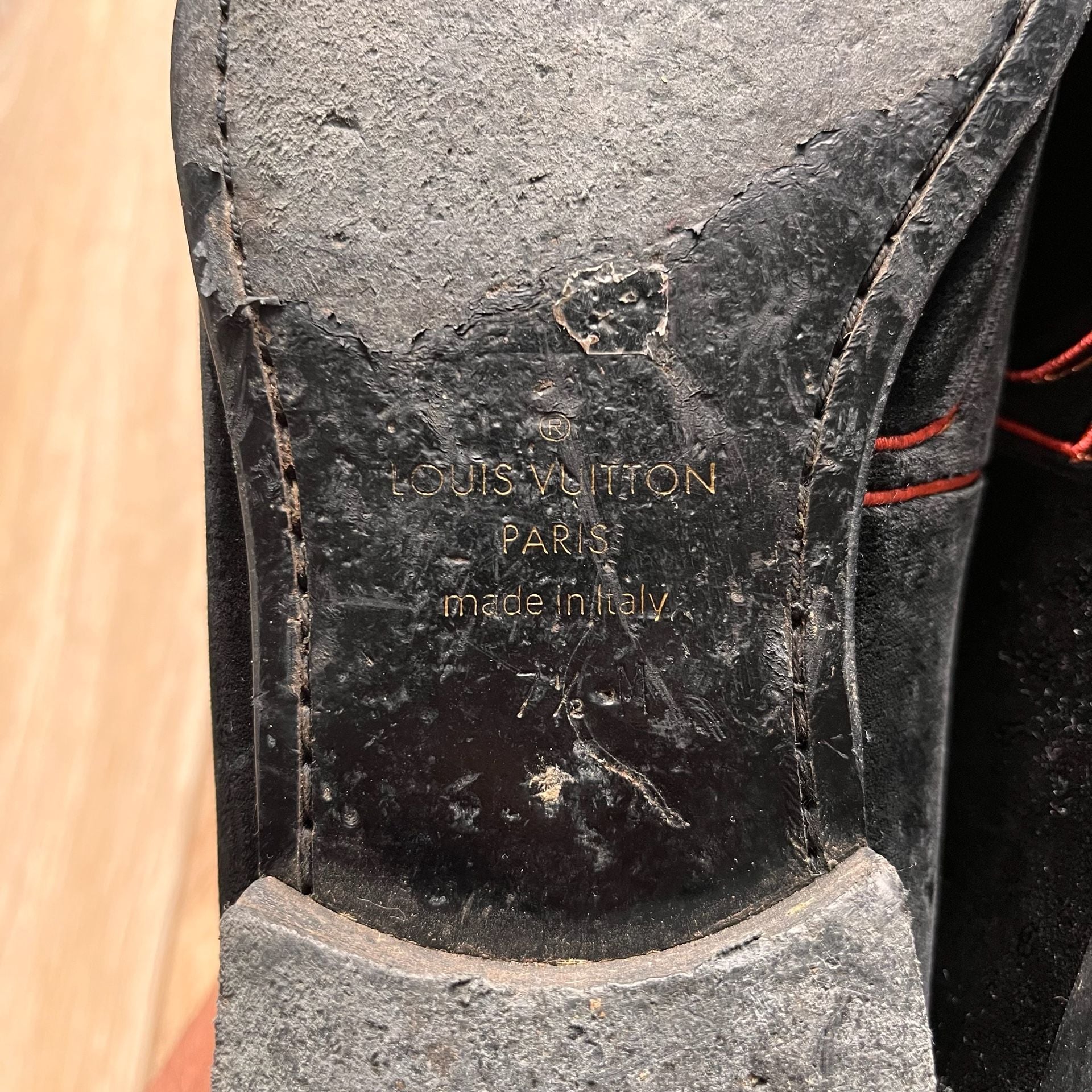 Louis Vuitton Auteuil Velvet Embroidered LV Logo Loafers 7
