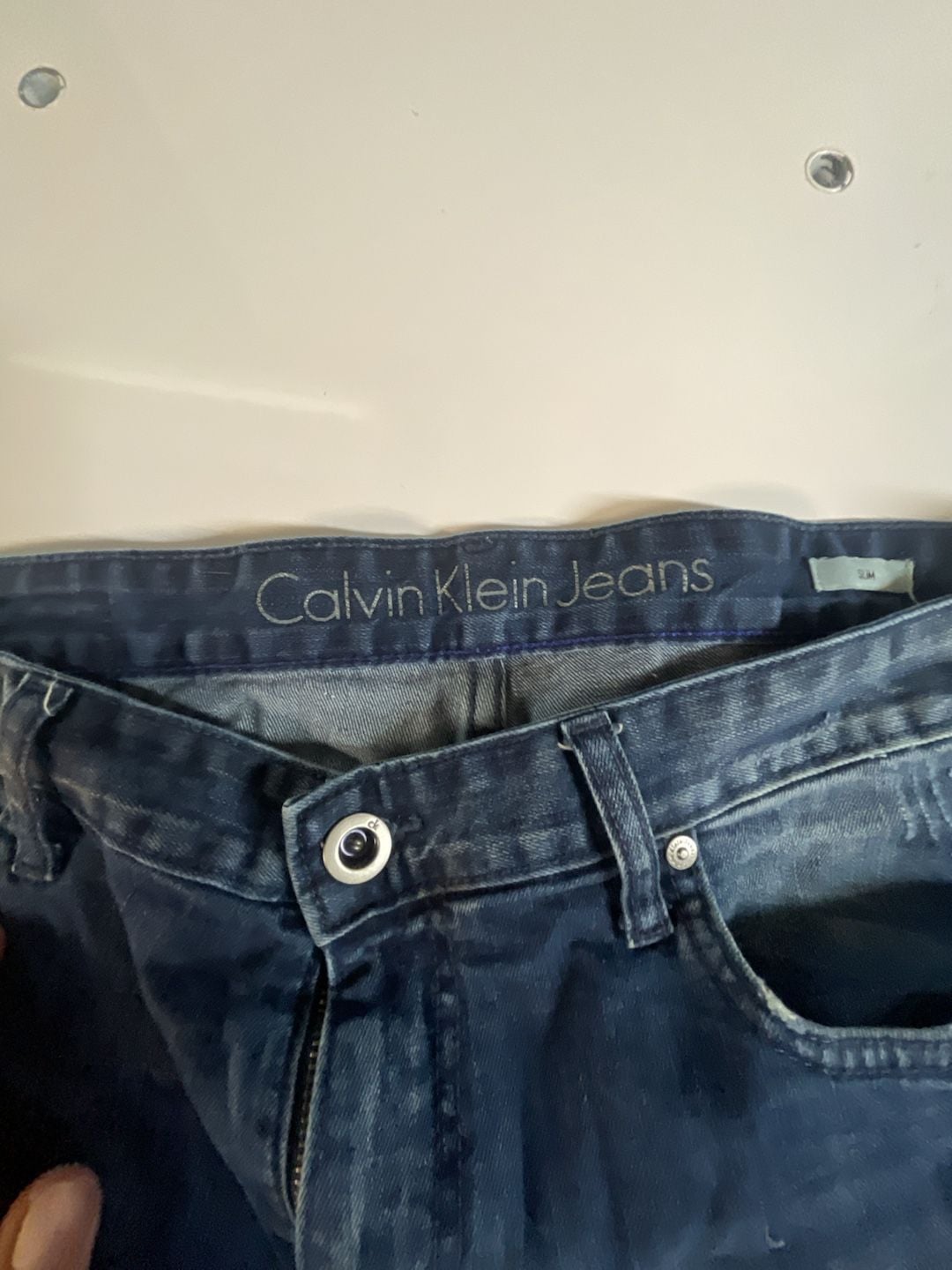 Calvin Klein Jeans Men's Slim Fit Moto Biker Jeans 36x32 4