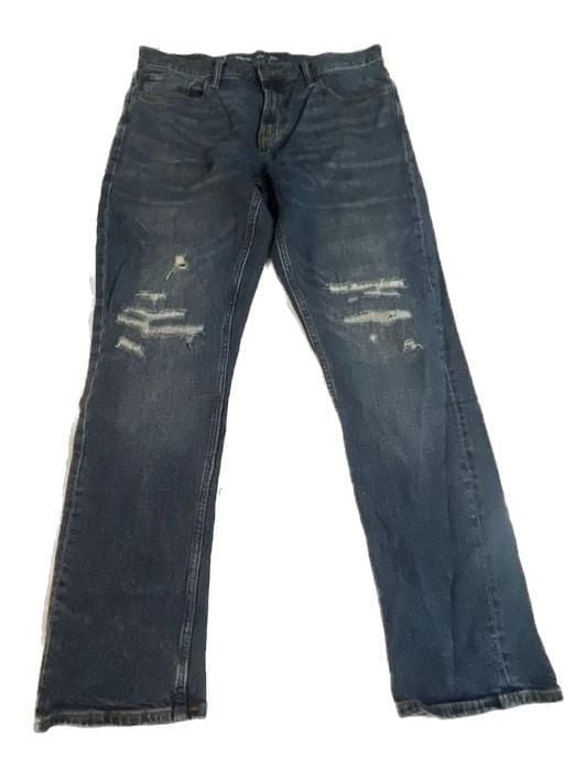 Old Navy Slim Built-In Flex Ripped Distressed Jeans (36x32) 2