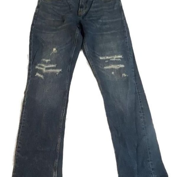 Old Navy Slim Built-In Flex Ripped Distressed Jeans (36x32)