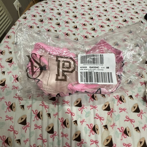 Victoria's Secret PINK Butterfly Embroidery Push-Up Bra