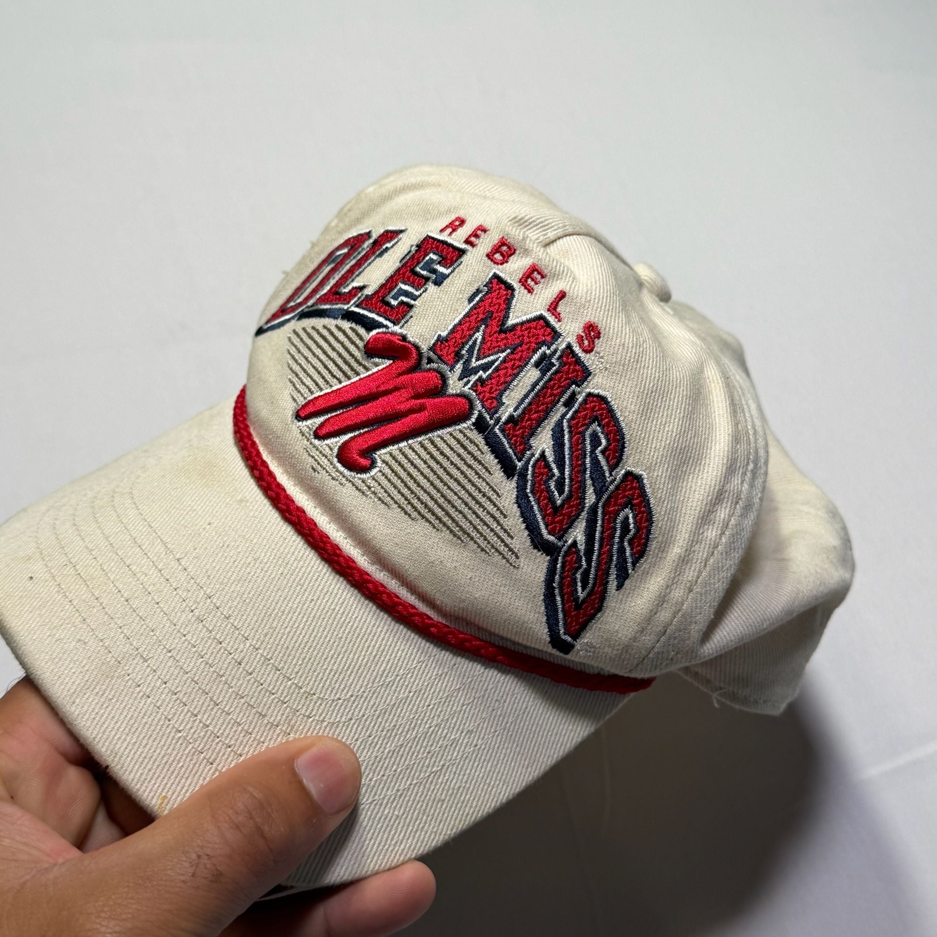 Ole Miss Rebels '47 Brand Natural Pomona Two-Tone Rope Hitch Adjustable Hat 3