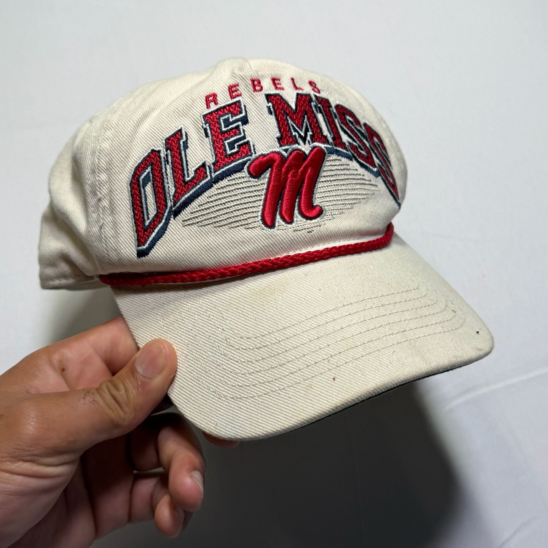 Ole Miss Rebels '47 Brand Natural Pomona Two-Tone Rope Hitch Adjustable Hat 4