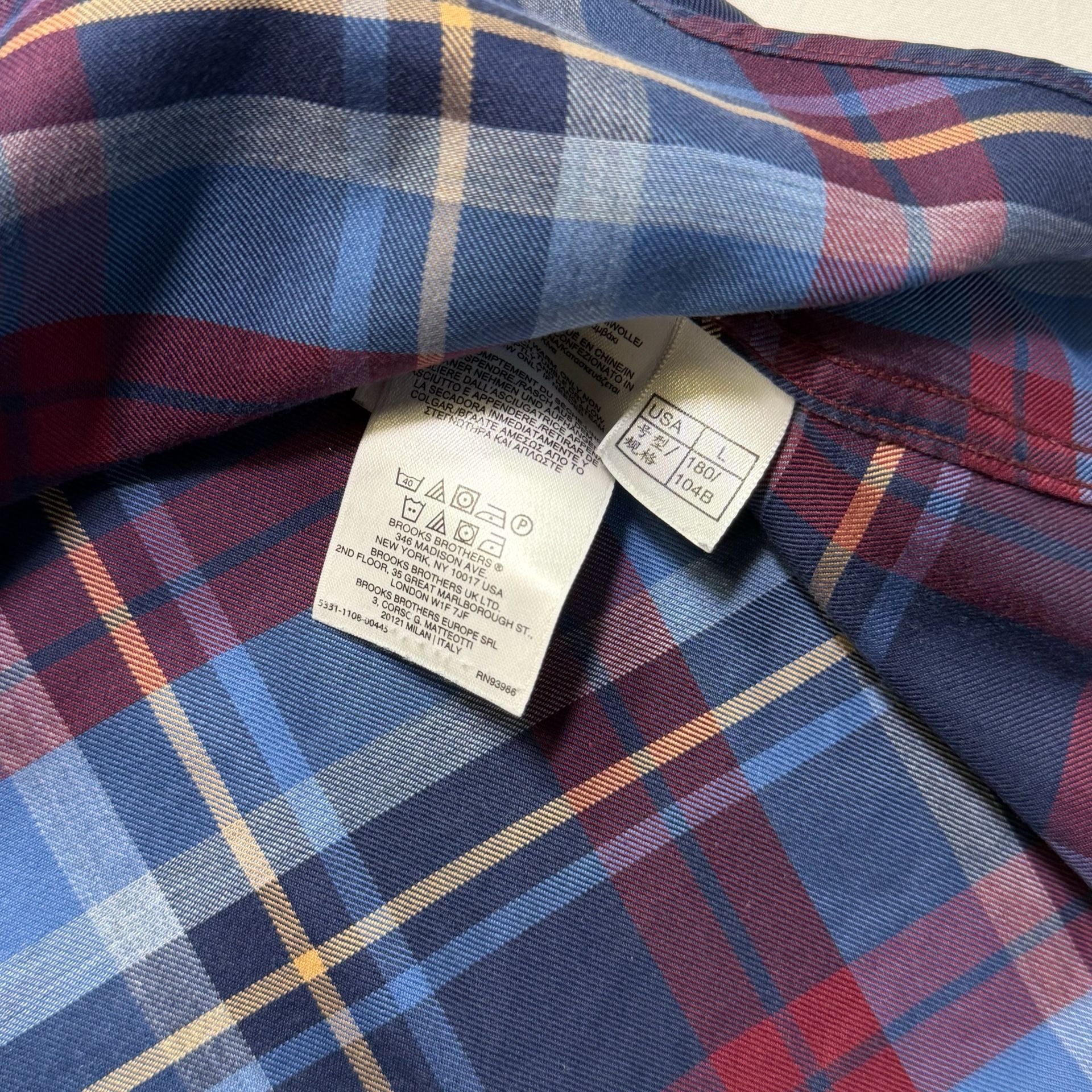 Brooks Brothers 1818 Regent Fit Non-Iron Plaid Button-Down Shirt 7