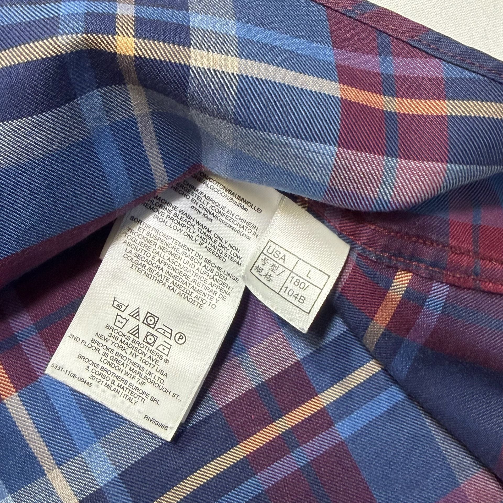 Brooks Brothers 1818 Regent Fit Non-Iron Plaid Button-Down Shirt 8