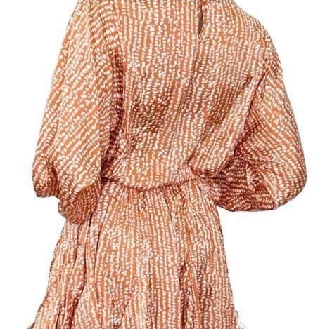 Talulah Amber Fawn Polka Dot Long Sleeve Mini Dress 7