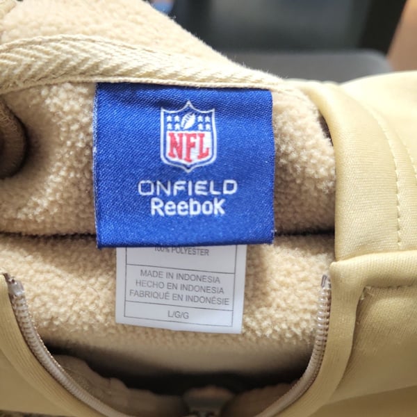 Reebok New Orleans Saints NFL Onfield Gradient Full-Zip Fleece Hoodie Jacket