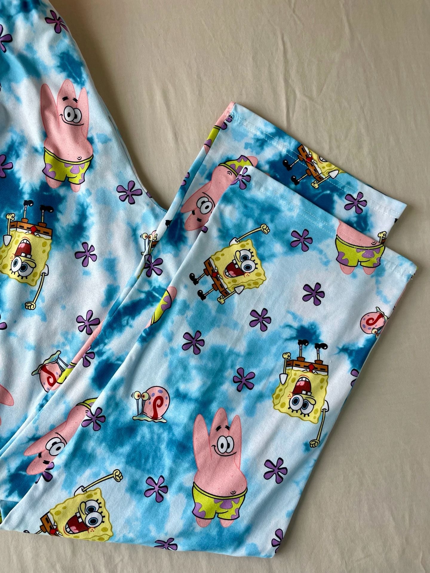 SpongeBob SquarePants Tie-Dye Sleep Pants Size Medium 6