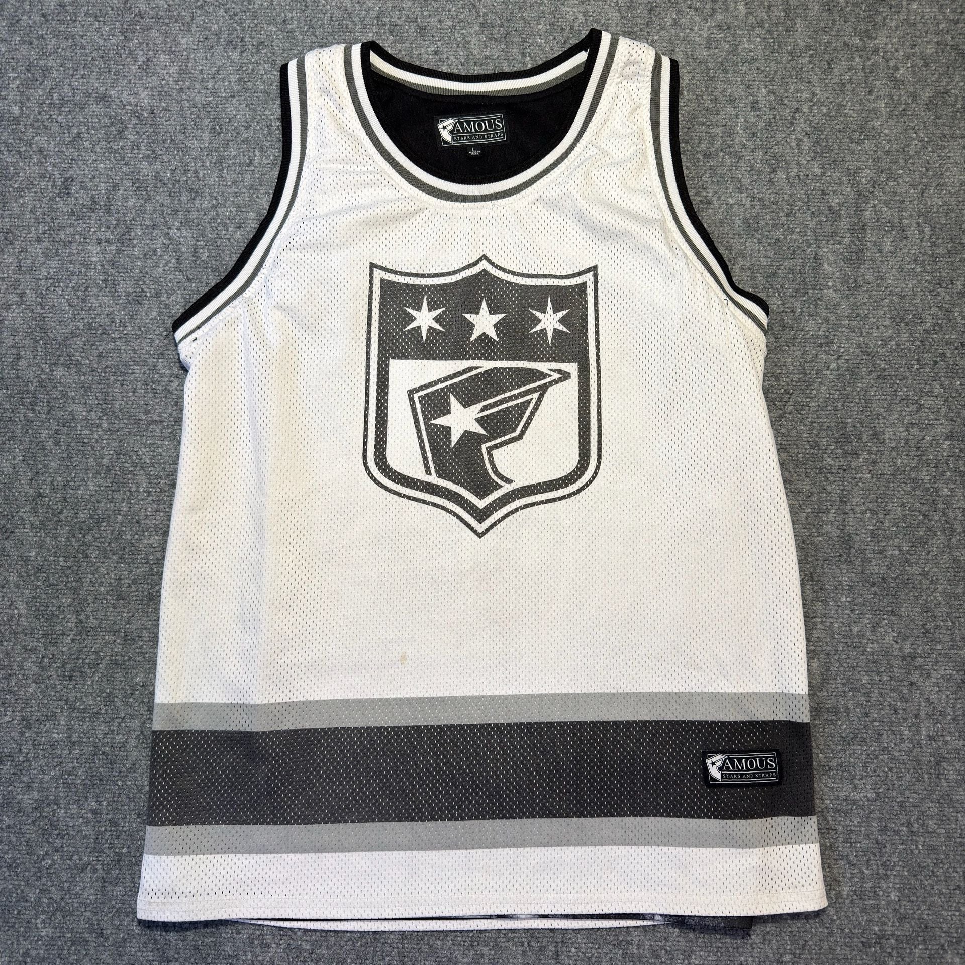 Vintage Famous Stars and Straps Tri-Star Reversible Mesh Jersey Tank Top 3
