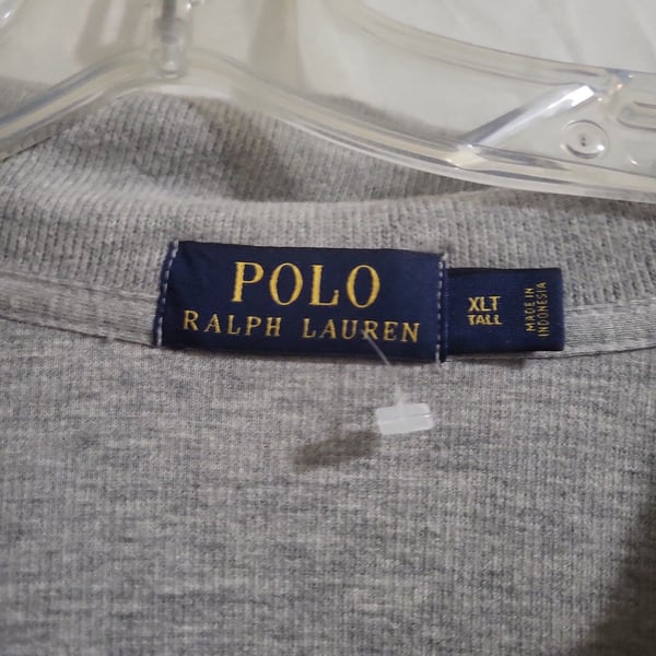 Polo Ralph Lauren Men's Gray Cotton Quarter-Zip Pullover Sweater - XLT