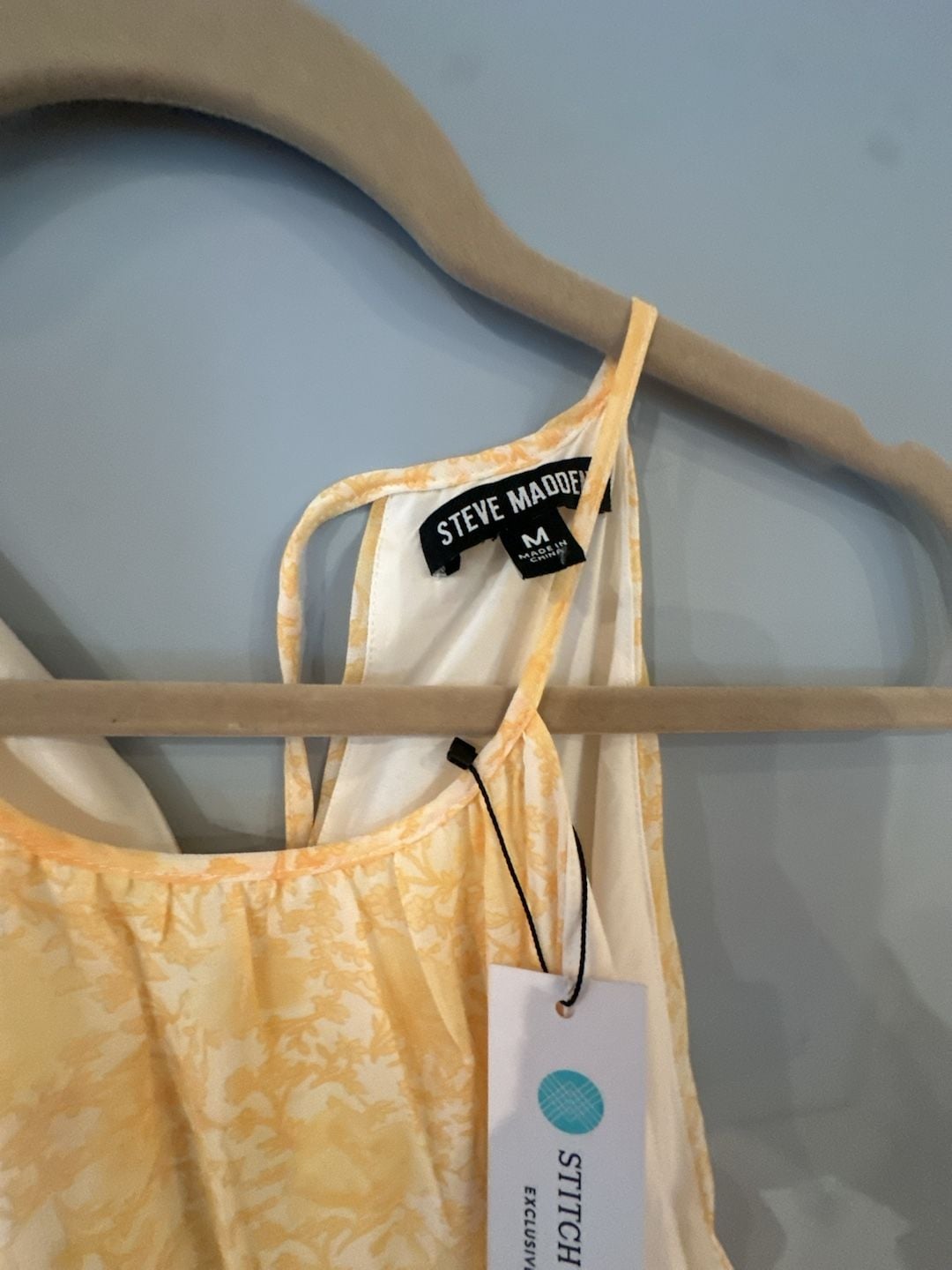 Steve Madden Stitch Fix Exclusive Floral Halter Tiered Maxi Dress Butter Yellow 3
